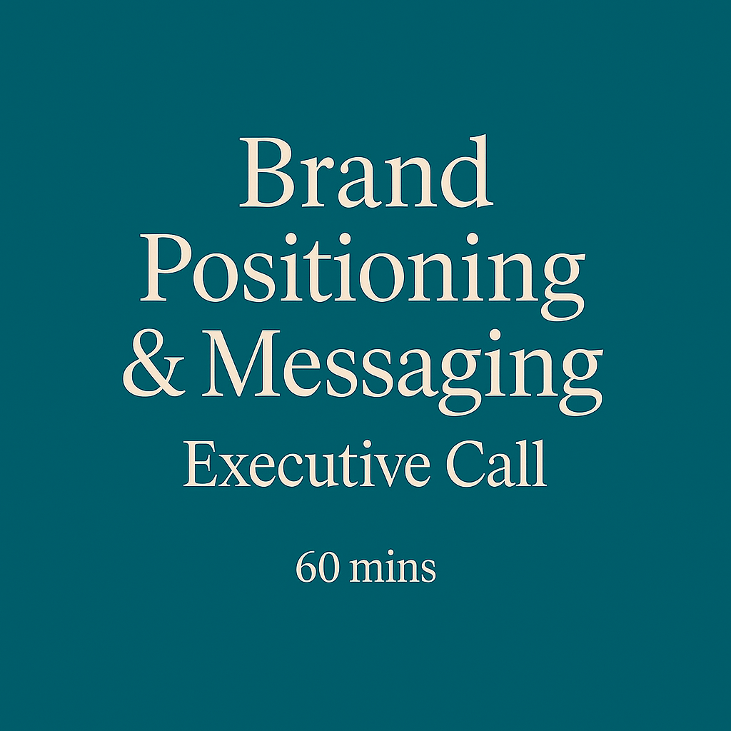 Brand Positioning & Messaging - Executive Call (60 Minutes) Main image