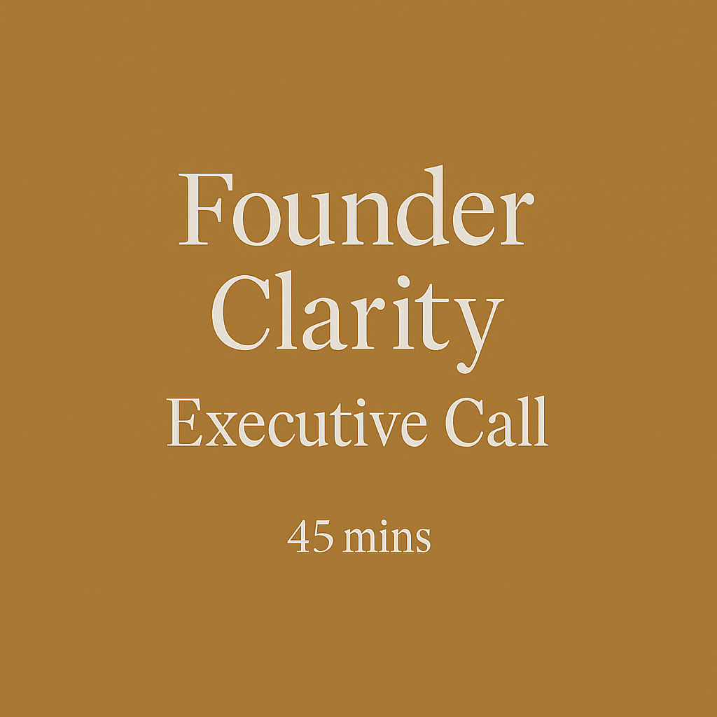 Founder Clarity - Executive Call (45 Minutes) Main image