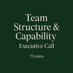 Team Structure & Capability - Executive Call (75 Minutes)